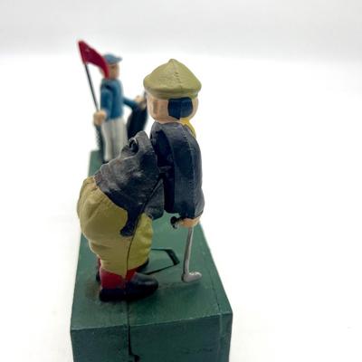 Vintage Cast Iron Birdie Putt Mechanical Coin Bank