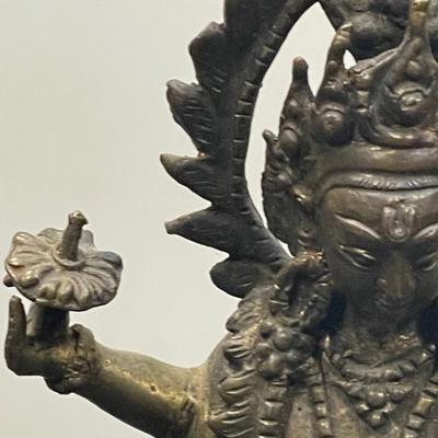 Antique Bronze Hindu God Statue