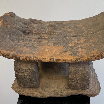 Antique African Prince Wood Stool Circa 1800's (19th Century)