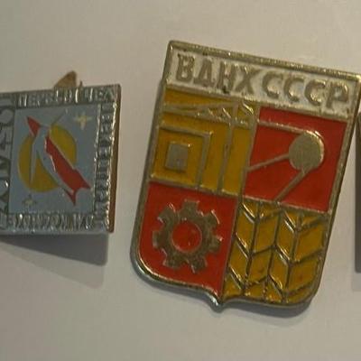 10 Soviet USSR Russian Space Astronautics pins