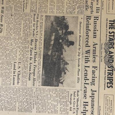 WW2 Collection Of The Stars And Stripes Newspapers Lot 2