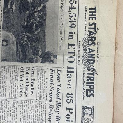 WW2 Collection Of The Stars And Stripes Newspapers Lot 2