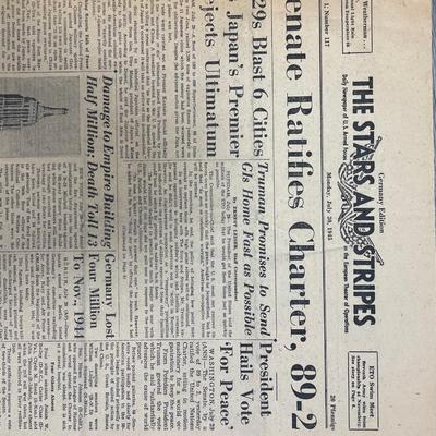 WW2 Collection Of The Stars And Stripes Newspapers Lot 2