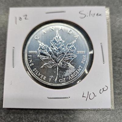 Canada 1oz silver dollar maple leaf