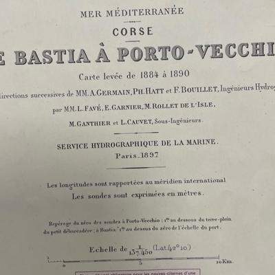 MER MEDITERRANEE/ CORSE/ DE BASTIA A PORTO- VECCHIO/ Carte levee de 1884 a 1890