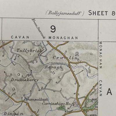 ORDNANCE SURVEY OF IRELAND/ Sheet No. 80/ CAVAN, MEATH & MONAGHAN/ Surveyed 1837 - 39. Printed in