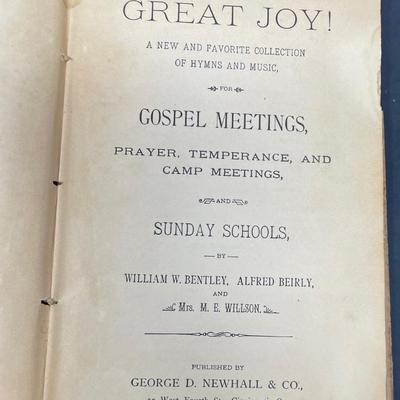 "Great Joy!" by William W. Bentley, Alfred Beirly, and Mrs. M.B. Willson 1881
