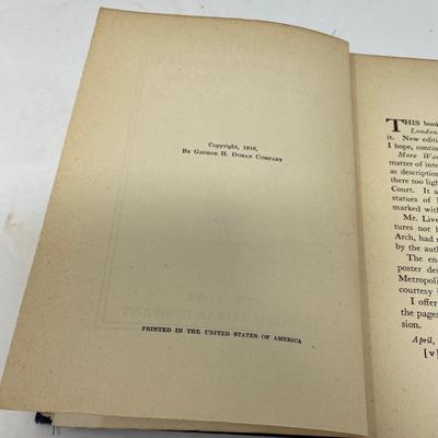 E.V. Lucas: More Wandering in London. 1916 Edition