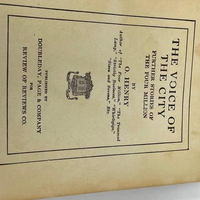 O' Henry: The Voice of the City. 1908 Edition