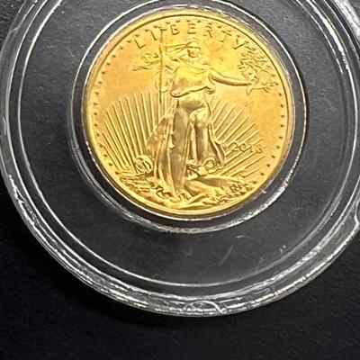 1/10 oz. GOLD 2018 American Eagle Gold Coin In Case