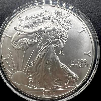Lot of 2- 2017 1 oz American Silver Eagle Coins