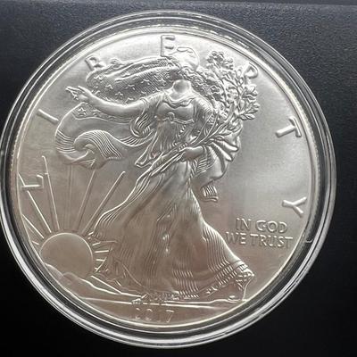 Lot of 2- 2017 1 oz American Silver Eagle Coins
