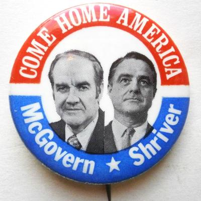 Vintage McGovern - Shriver Pinback Button