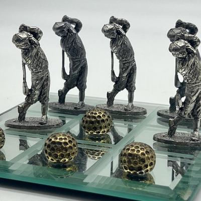 Pewter Golf Tic Tac Toe Game