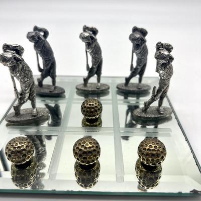 Pewter Golf Tic Tac Toe Game
