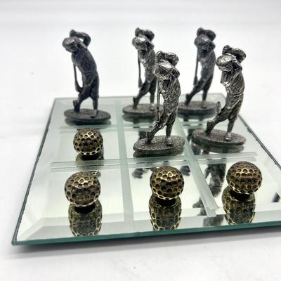 Pewter Golf Tic Tac Toe Game