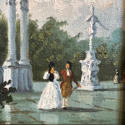 Small Vintage Original Oil Painting Gold GildFrame