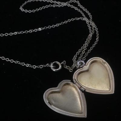 Sterling Silver Vintage Locket With Chain