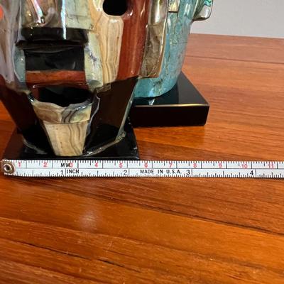 2 Vintage Mayan Tribal Burial Death Masks - Mother of Pearl