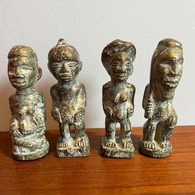 4 Antique/Vintage Anthropomorphic Sculptures Figurines