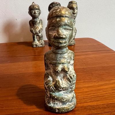 4 Antique/Vintage Anthropomorphic Sculptures Figurines