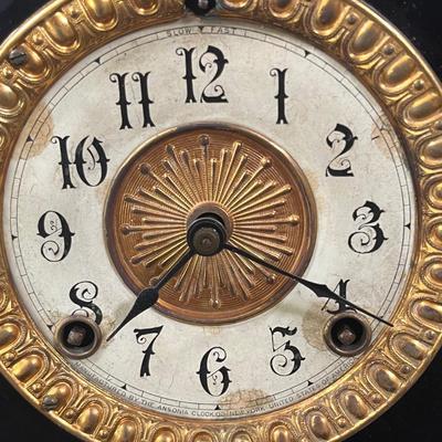 LOT 56: Antique / Vintage Iron Ansonia Mantle Clock