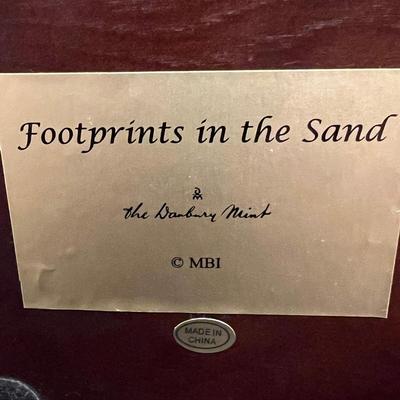 Danbury Mint Figurines: 'The Good Shepherd' & 'Footprints in the Sand' (DR-RG)