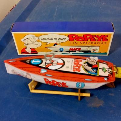 LOT 74 POPEYE TIN LITHO BOAT