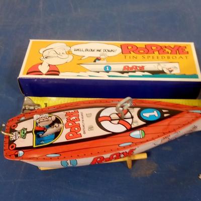 LOT 74 POPEYE TIN LITHO BOAT