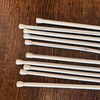 Lot of 10 Adjustable White Curtain Rods