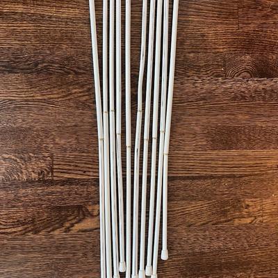 Lot of 10 Adjustable White Curtain Rods