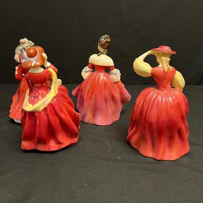 Four Royal Doulton Bone China Figurines in Red (DR-RG)