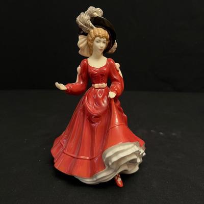 Four Royal Doulton Bone China Figurines in Red (DR-RG)