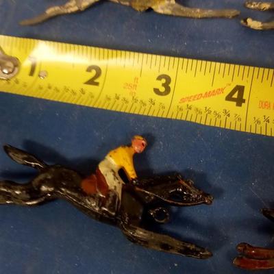 LOT 80 FOUR OLD JOCKEYS AND RACE HORSES