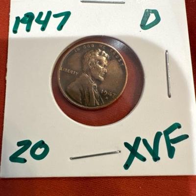 1947 D Lincoln Wheat Cent Bronze Penny Bu Uncirculated