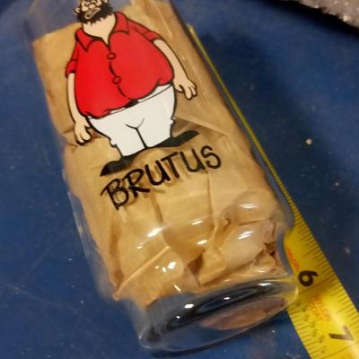 LOT 81 VINTAGE BRUTUS GLASS FROM POPEYE SERIES