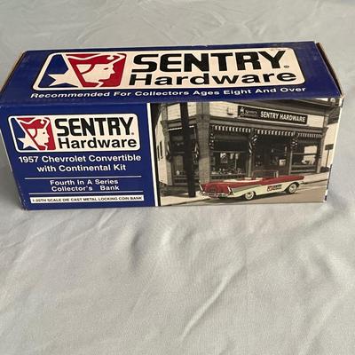 1957 SENTRY HARDWARE CHEVROLET CONVERTIBLE DIE-CAST BANK