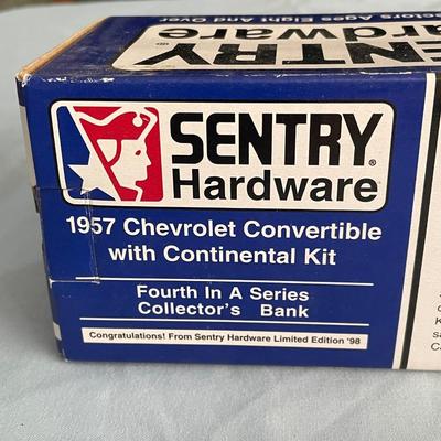 1957 SENTRY HARDWARE CHEVROLET CONVERTIBLE DIE-CAST BANK