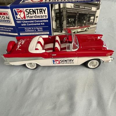 1957 SENTRY HARDWARE CHEVROLET CONVERTIBLE DIE-CAST BANK