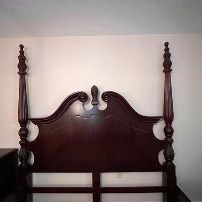 Mahogany King Size Bed (B1-DZ)