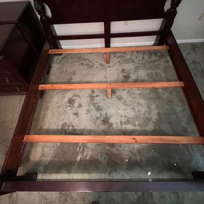 Mahogany King Size Bed (B1-DZ)