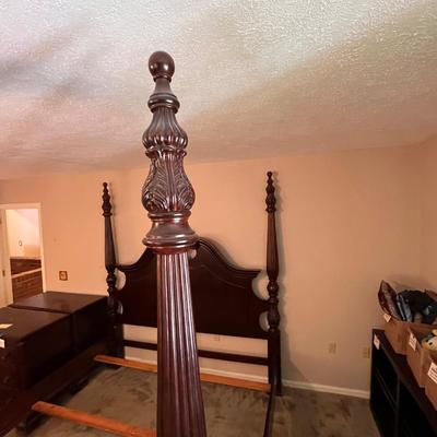 Mahogany King Size Bed (B1-DZ)