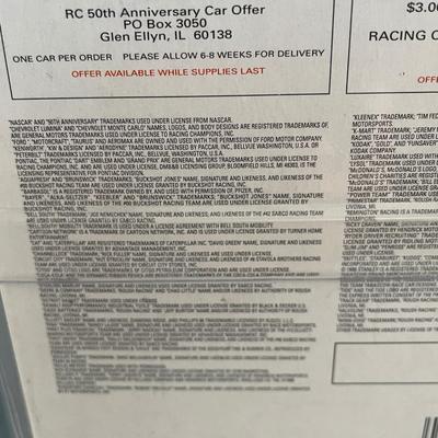 50th ANNIVERSARY NASCAR SERIES COLLECTABLE