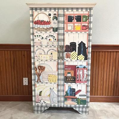Adorable Wooden Country Eight (8) Compartment Cabinet ~*Read Details