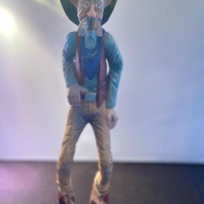 Cowboy Wood Carving