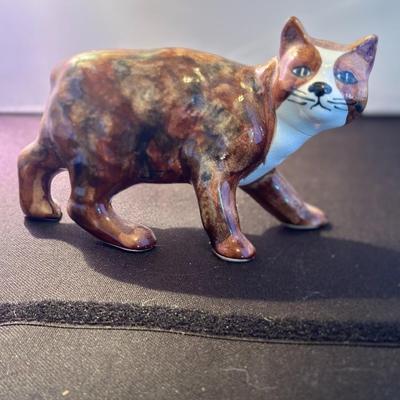 Manx Ginger Cat Rushton Art Studio Pottery Isle Of Man Handmade Hand Painted