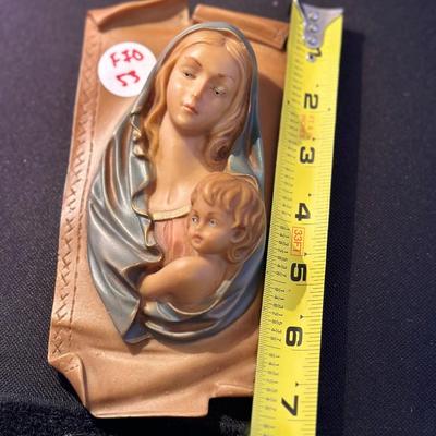 Religious Icon Madonna and Baby Jesus Plaque - Italy