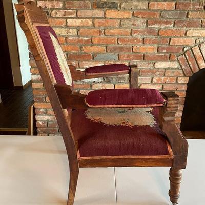 Victorian Needlepoint Armchair