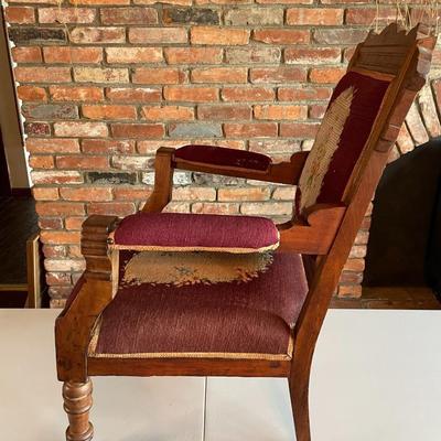 Victorian Needlepoint Armchair
