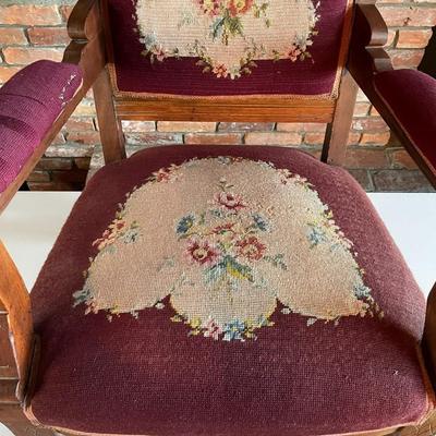 Victorian Needlepoint Armchair
